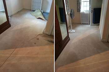 Carpet Restretch Repair Before After